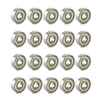 20-pack 608zz kullager, longboard rullskridskoläger, för skateboards, sparkcyklar, inline-skates, 8 mm x 22 mm x 7 mm