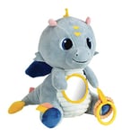 Jemini- Leon Dragon Peluche Activités +/-21 cm, 023920, Bleu