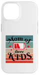 Coque pour iPhone 14 Maman enfants batterie épuisement énergétique humour