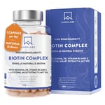 Biotin Hair Growth Vitamins -Biotin 10000 mcg supplements + Selenium, Zinc, Vit B6 & C, L-Cysteine, Millet & MCT Oil Hair Vitamins - 180 Biotin Tablets for Hair Skin and Nails Vitamins for Women & Men