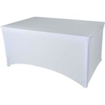 Housse nappe pour table pliante - Werkapro - 180cm - Blanc