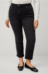 Ellos Plus collection - Jeans Straight Cropped - Svart