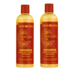 2x Creme Of Nature Argan Oil Sulfate-Free Shampoo 12oz