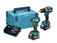 Makita Cordless Drill Impact Driver Twin Pack 40V 2 x 2.5Ah Li-ion DK0176G205