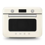 Smeg, Mini Four Combiné COF01CREU, 10 Fonctions de Cuisson, 33 Recettes Automatiques, Réservoir Amovible, Cuisson à la Vapeur, Fonction de Détartrage, Puissance 1800W, Crème