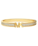 Michael Kors 14K Gold-Plated Brass Pave Bangle Bracelet MKJ7963710001