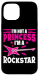 Coque pour iPhone 15 Je ne suis pas une princesse, je suis une princesse Rockstar