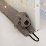 Marwood Under Door Stops Decorative Wind Stopper 91cm for Door & Window, Weighted Animal Air Door Draft Stopper Snake Noise Blocker for Bottom of Door with Hanging Loops - Brown Dog 36"