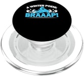 A winter poem: Braaap Design for a Trail Snowmobiler PopSockets PopGrip for MagSafe