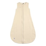 LÄSSIG Sac de couchage d'été pour bébé sans manches Coton mousseline certifié GOTS/Muslin Baby Sleeping Bag GOTS vanilla, 50/56