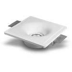 Collerette Downlight Intégration Plâtre/Pladur pour Ampoule led GU10/GU5.3 Coupe 207x207 mm UGR17 Blanc