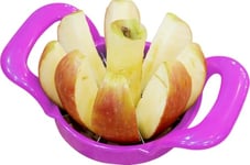 Stainless Steel Apple Slicer Plastic 8 Sharp Blade - Fruit Kitchen Gadgets, Apple Corer Cutter Remover Divider, Ergonomic Handle, House Cooking Gadget, for Fruit & Vegetables (Purple)