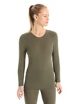 Icebreaker Merino Women's 175 Everyday Cold Weather Base Layer Thermal Long Sleeve Crewneck T-Shirt, Loden Green, L