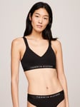 Tommy Hilfiger V-Neck Padded Bralette, Black