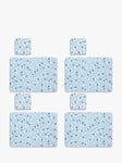 John Lewis ANYDAY Mila Placemat & Coaster, Set of 4, Blue