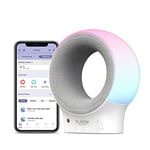 Hubble Connected Eclipse Babyphone et apaiseur audio Wi-Fi intelligent avec veilleuse 7 couleurs, SleepTrainer, berceuses préchargées, enceinte Bluetooth et capteur de température ambiante