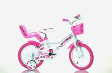 SCH Bicyclette Roses vélo Enfant Fille, Blanche, 14