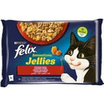 Nourriture Humide pour Chats NESTLE POLSKA Felix Sasz.4 x 85 g Sensations Jellias de goût Rural en Jelly / 12