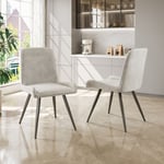 Okwish - Chaises de salle à manger avec dossier (2 pièces), chaise de cuisine, chaise de salle à manger, chaise de table à manger en tissu technique,