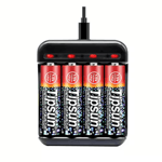 Tipsun Kit 1.5V AA Uppladdningsbart Lithium-ion Batteri med Laddare