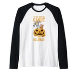 Tom and Jerry If You Give Me Candy... I'll Go Away Raglan Baseball Tee