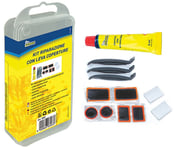 Quick Repair Kit For Bike Wheels With Tire Levers And Box On Bike