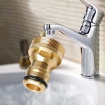 23mm Garden Water Hose Brass Tap Adaptor Hose Pipe Connector Kitchen House Tool