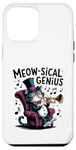 Coque pour iPhone 12 Pro Max Design de musicien amateur de chats Meowsical Genius