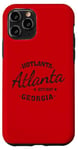 Coque pour iPhone 11 Pro Vintage Retro Love Atlanta Georgia Hotlanta USA Noir