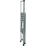 WENKO Escabeau 2 marches, escabeau pliable aluminium design, marches antidérapantes, Aluminium, 44 x 94 x 51 cm, argent