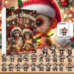 Beauty Advent Calendar 2024 Christmas Carnival 2024 Christmas Advent Calendar Box - 24 eri tyyliä Christmas Monkey riipuksia Päivittäiset yllätykset op