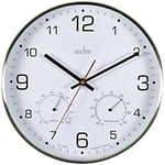 Acctim Wall Clock 29147 30.5 x 30.5 x 4.3 x 30.5 cm Brushed Metal