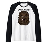 Star Wars Chewbacca Floating Head Roar Manche Raglan