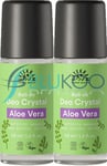 Urtekram Organic Crystal Deodorant Roll On Aloe Vera - 50ml (Pack of 2)