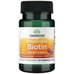 Swanson Biotin 5000 mcg cherry flavour, 60 lozenges