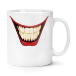 Creepy Clown Scary Smile Teeth 10oz Mug Cup Halloween Funny Joke