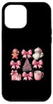 Coque pour iPhone 12 Pro Max Rose Noël Fille Femme