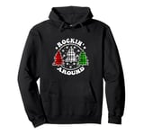 Rockin Around The Christmas Tree Plaid Matching Family Xmas Pullover Hoodie