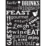 Wee Blue Coo Drink Food Wine Kitchen Words Black Quote Typography Art Print Poster Wall Decor 12X16 Inch