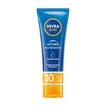 NIVEA SUN Crème solaire légère et hydratante pour le visage avec haute protection SPF30, 50 ml