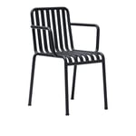 HAY - Palissade Armchair - Anthracite - Ulkona käytettävät ruokailutuolit - designer_ronan_erwan_bouroullec - Harmaa - Metalli