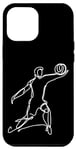 Coque pour iPhone 12 Pro Max Croquis d'un garçon de volley-ball