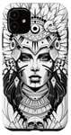 iPhone 11 Aztec Warrior Queen Blackwork Tattoo Flash Case