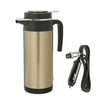 YSSMAO Portable Car Electric Kettle Outdoor Travel Water Kettle Light Golden,12V Car use