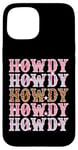 Coque pour iPhone 15 Howdy Cowgirl Chemise de cowgirl pour homme et femme Motif léopard rétro