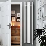 Terma Electric Radiator, Steel, White RAL 9016, 1800h x 370w (mm) [0.8kw]