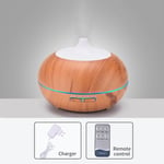 Diffuseur électrique d'arôme,humidificateur d'air,télécommande,brumisateur,diffuseur d'huile essentielle avec lampe LED,400ml - Type Rouge rouille-EU