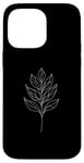 iPhone 14 Pro Max One Line Art Drawing Lilac Leaf Case