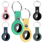 Alyvisun [Lot de 6] AirTag Porte Clé, Coque AirTag Coloré, Porte Clef AirTag Silicone