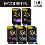 L'OR 100 Nespresso Compatible Capsules Variety Bundle (10 Packs of Coffee Pods)